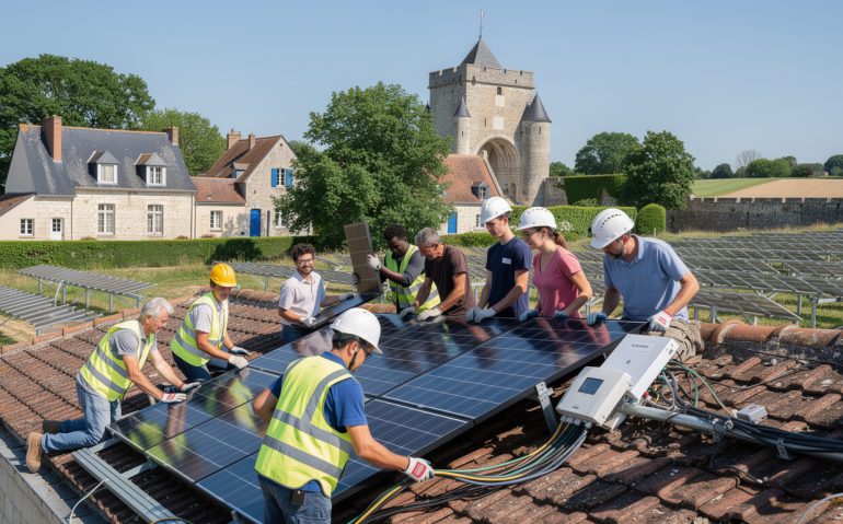 découvrez l'initiative collective aux portes de caen visant à installer des panneaux photovoltaïques pour promouvoir l'énergie renouvelable et renforcer la communauté.