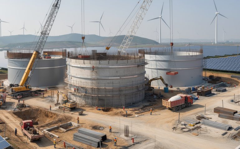 la chine intensifie la construction de réservoirs afin d'augmenter la capacité de stockage d'énergie renouvelable, soutenant ainsi la transition vers un avenir énergétique durable.