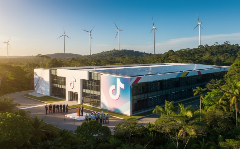 tiktok ouvre un centre de données au brésil fonctionnant uniquement avec des énergies renouvelables, renforçant son engagement en faveur de la durabilité environnementale.