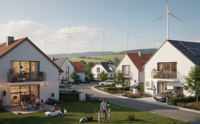 un état européen choisit de fournir l'électricité gratuite aux foyers pour soutenir la population, tout en maintenant la production d'énergie éolienne sans interruption.